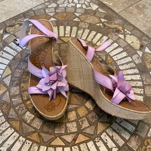 Adorable pink BORN wedges!  Worn twice!